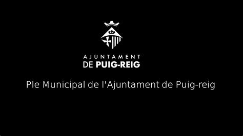 Ajuntament De Puig Reig Ple Municipal Ordinari Youtube