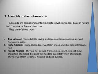 Chemotaxonomy Of Medicinnal Plants Ppt