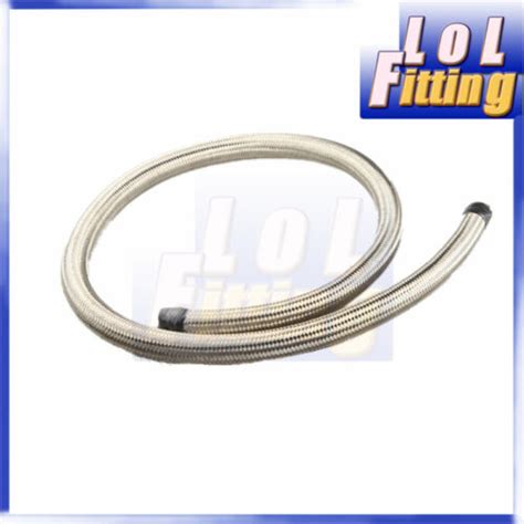 4an An4 Stainless Steel Double Braided 1500 Psi Oil Fuel Gas Line Hose