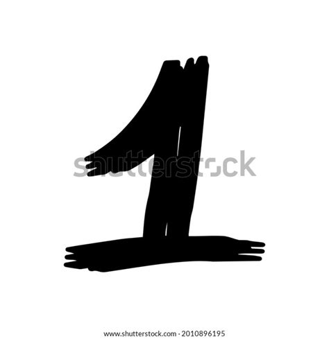 Number 1 Drawing Vector Illustration Stock Vector (Royalty Free ...