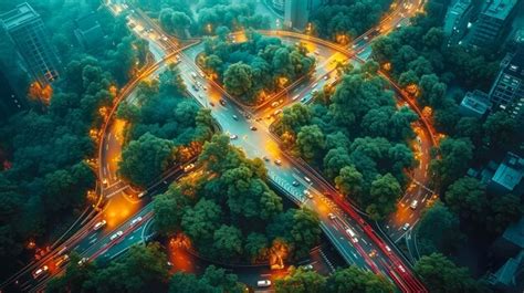 Premium Photo | Highway with moving cars at night cityscape background