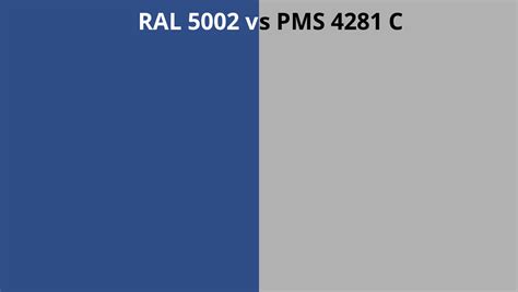 Ral 5002 Vs Pms 4281 C Ral Colour Chart Uk