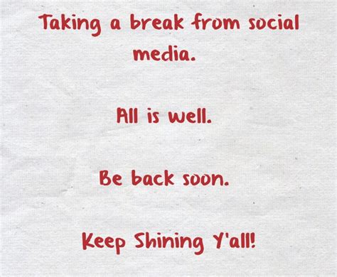 Taking A Break From Social Media