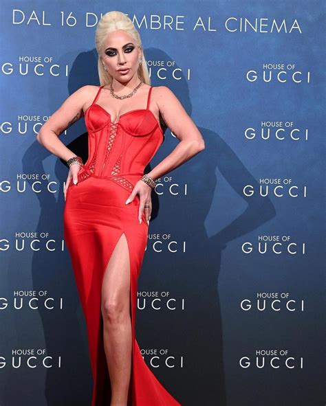 Lady Gaga Showed Tits In A Deep Cleavage At The Premiere Of House Of Gucci Photos The