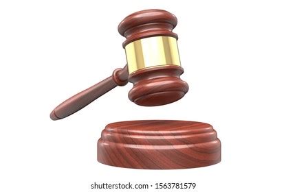 Wood Gavel Hammer Lawyers Courtroom Judges Stock Illustration