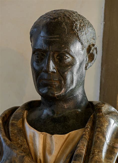 Portrait of an unknown man (so-called Scipio Africanus). Black basalt ...