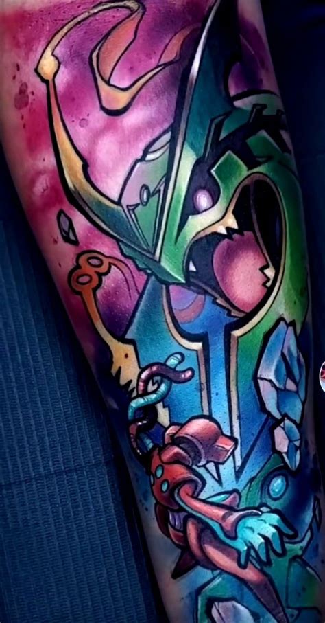 Rayquaza Vs Deoxys Tattoo By Findyoursmile At Arlia Tattoo In Orlando