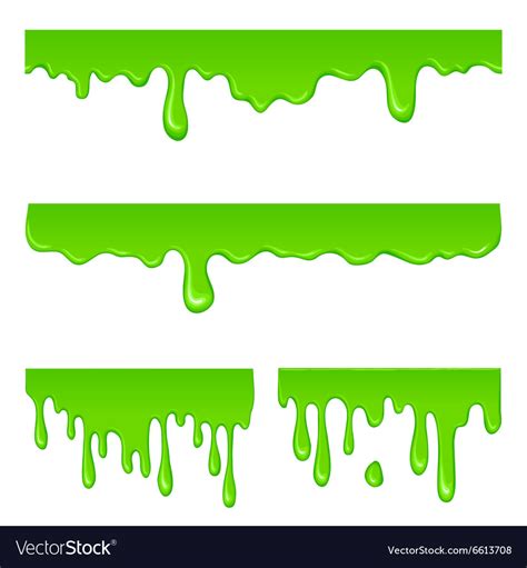 New Green Slime Set Royalty Free Vector Image Vectorstock