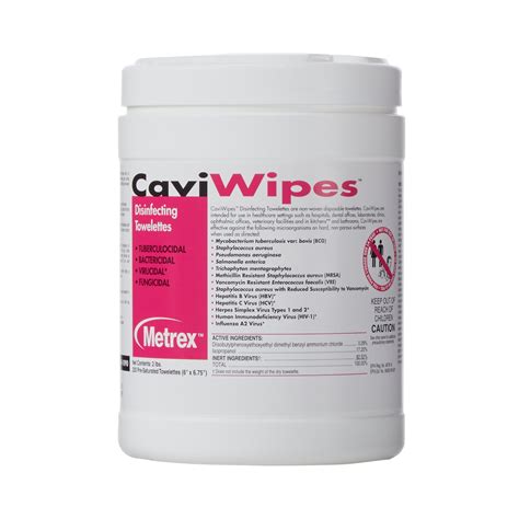 Caviwipes Surface Disinfectant Premoistened Wipe Count Canister