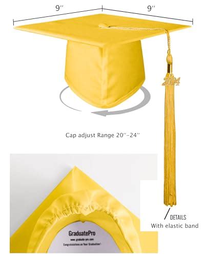 Graduatepro Matte Graduation Cap With 2024 Tassel For Adults High