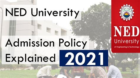 Ned University Admission Policy 2021 Explained Youtube