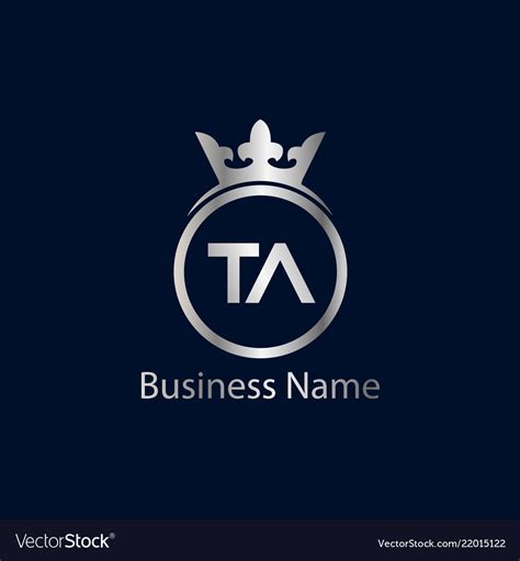 Initial letter ta logo template design Royalty Free Vector