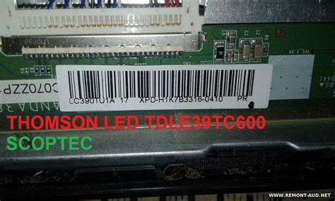 Thomson Led Tdle Tc Main Board Tp V Pb