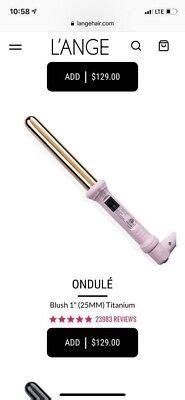 Lange Ondule Titanium Curling Wand Iron Mm Lange Blush Pink