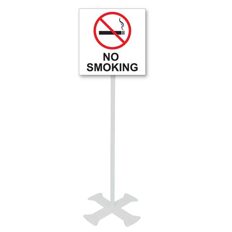 "No Smoking" Sign, 4-ft Steel Sign Stand | Plum Grove