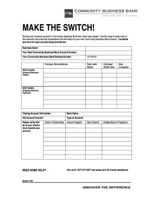 Fillable Online Make The Switch Organizer Uniform Residential Loan