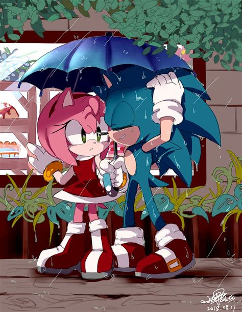 Sonic The Hedgehog And Amy Rose Sonic Drawn By Ziver Danbooru