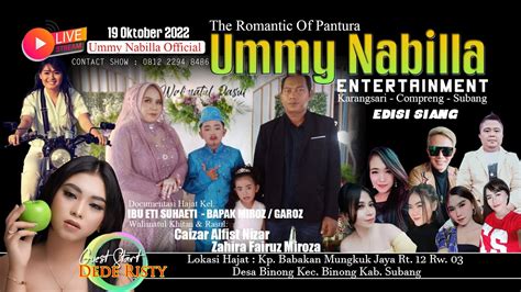 Live Show Ummy Nabilla Entertainment Part Siang Binong Subang