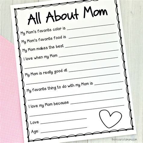 Free Printable Mother S Day Fill In The Blank Printable Word Searches