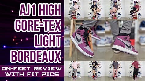 AIR JORDAN 1 HIGH GORE TEX LIGHT BORDEAUX ON FEET REVIEW WITH FIT