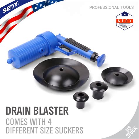 Air Drain Blaster Pressure Pump Cleaner Unclogs Toilet Hand Powered