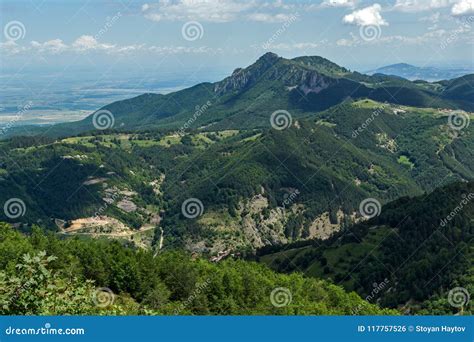 Amazing Landscape Of Green Hills Near Krastova Gora Cross Forest In