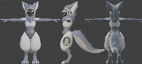 Nkd Protogen Vrchat Avatar 3d Model Nukudes Stuff Booth