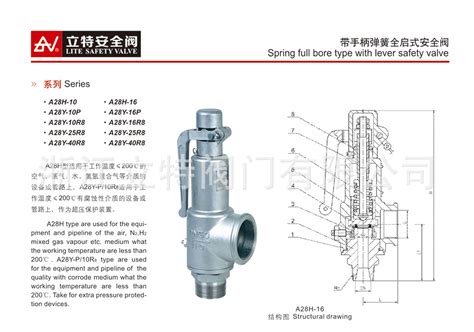 厂家直销a28w 162540p 弹簧全启式带手柄安全阀 不锈钢304阀门 阿里巴巴