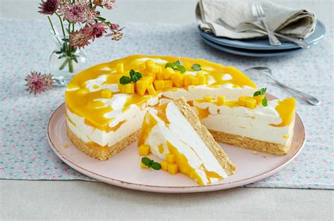 Marmorierte Mango Joghurt Torte Rezept Lecker