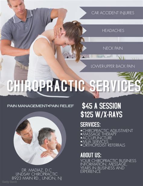 Copy Of Modern Chiropractic Services Flyer Postermywall