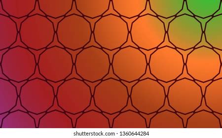 Parametric Honeycomb Pattern Irregular Trendy Colors Stock Illustration