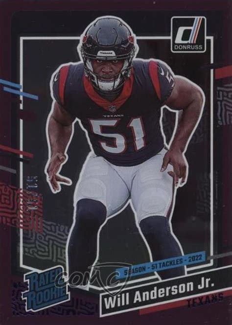 Will Anderson Jr 2023 Donruss 342 Season Stat Line 51 RAW Price