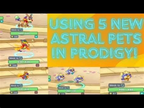 Using 5 New Astral Pets In Prodigy YouTube