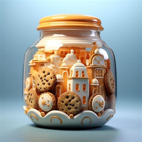 Premium AI Image | 3D Cartoon Cookie Jar