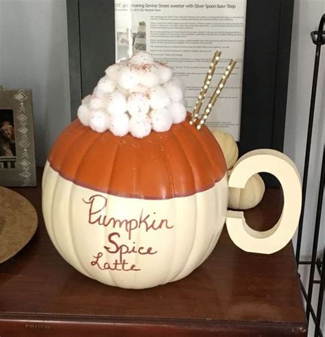 Pumpkin Latte Pumpkin Decorating Scary Halloween Decorations Diy No