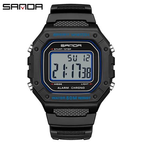 Sanda Montre De Sport Militaire Grand Cadran Pour Homme Montres