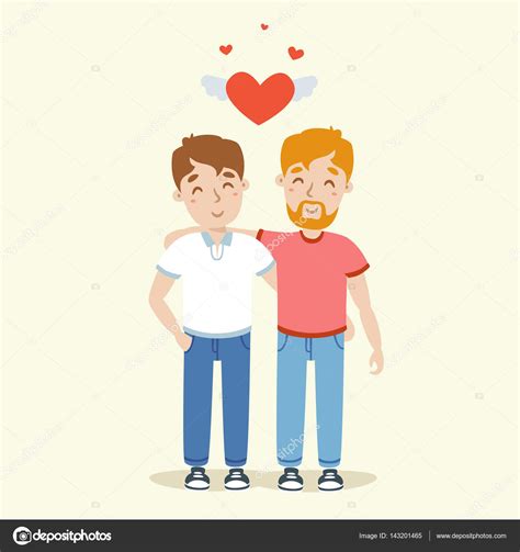 Vector Gay Couple Flat Illustration Stock Vector Image By ©sunnyws