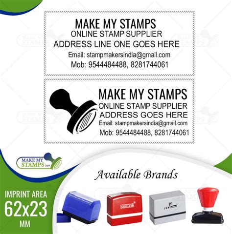 Address Stamp / Address stamp with Logo / 5 lines - Rubber stamp Online