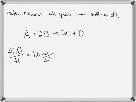 Solved The Rate Of The Reaction A B C D Was Reported As