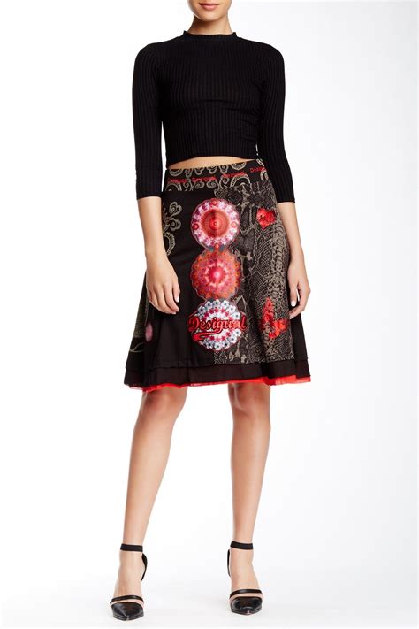 Desigual Printed Skirt Fashion Printed Skirts Womens Fashion Classy