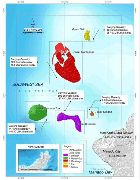 Daily Carrying Capacity Of Five Islands In Bunaken National Park North