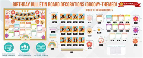 Amazon Decorably Pcs Classroom Birthday Chart For Classroom