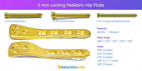 5 Mm Locking Pediatric Hip Plates Uses Sizes Vast Ortho