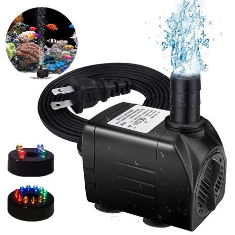 450 1800lh Electric Water Feature Pump Small Fountain Garden Fish Pond