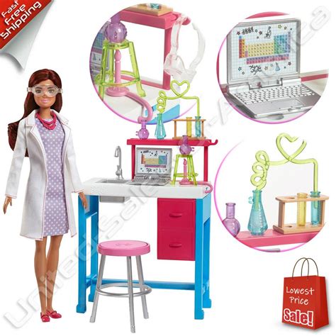 Barbie Science Lab Playset Scientist Laboratory Experiments Doll