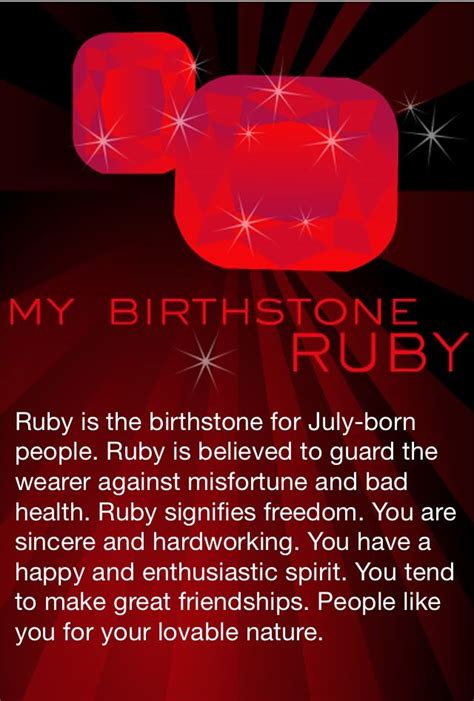 My birthstone Ruby | Cancer horoscope, Zodiac signs cancer, Cancer birthday