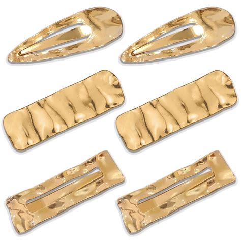 6 Pieces Metal Hair Clips Non Slip Alligator Hair Barrettes Minimalist Hair Pins