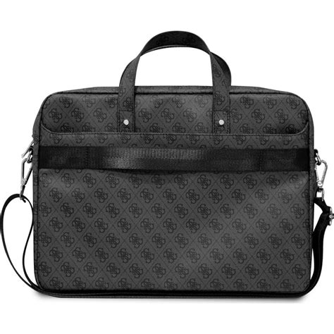 Torba Guess Saffiano 4G Triangle Logo Laptopy Do 16 Czarna Pancernik