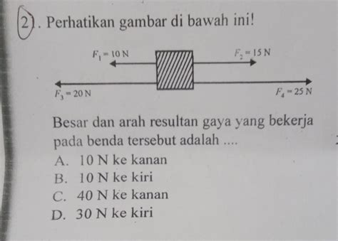 Besar Dan Arah Resultan Gaya Yang Bekerja Pada Benda Tersebut Adalah