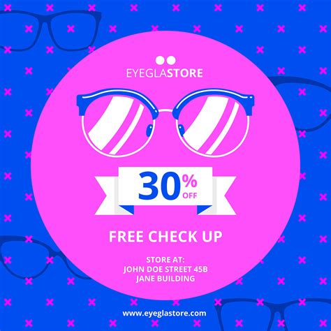 Eye Glasses Promotion Template 375123 Vector Art At Vecteezy